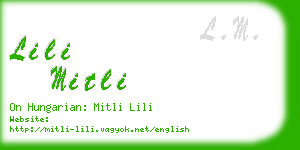 lili mitli business card